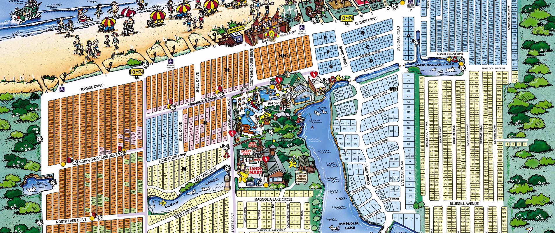 ocean lakes campground map Maps Ocean Lakes Family Campground ocean lakes campground map