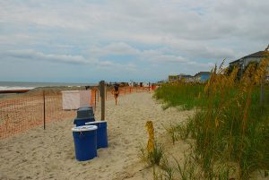 walkway during beach renourishment