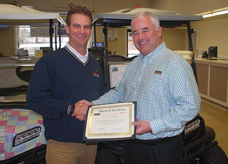 Ocean Lakes Golf Cars, Myrtle Beach, earns Club Car’s Black & Gold Elite