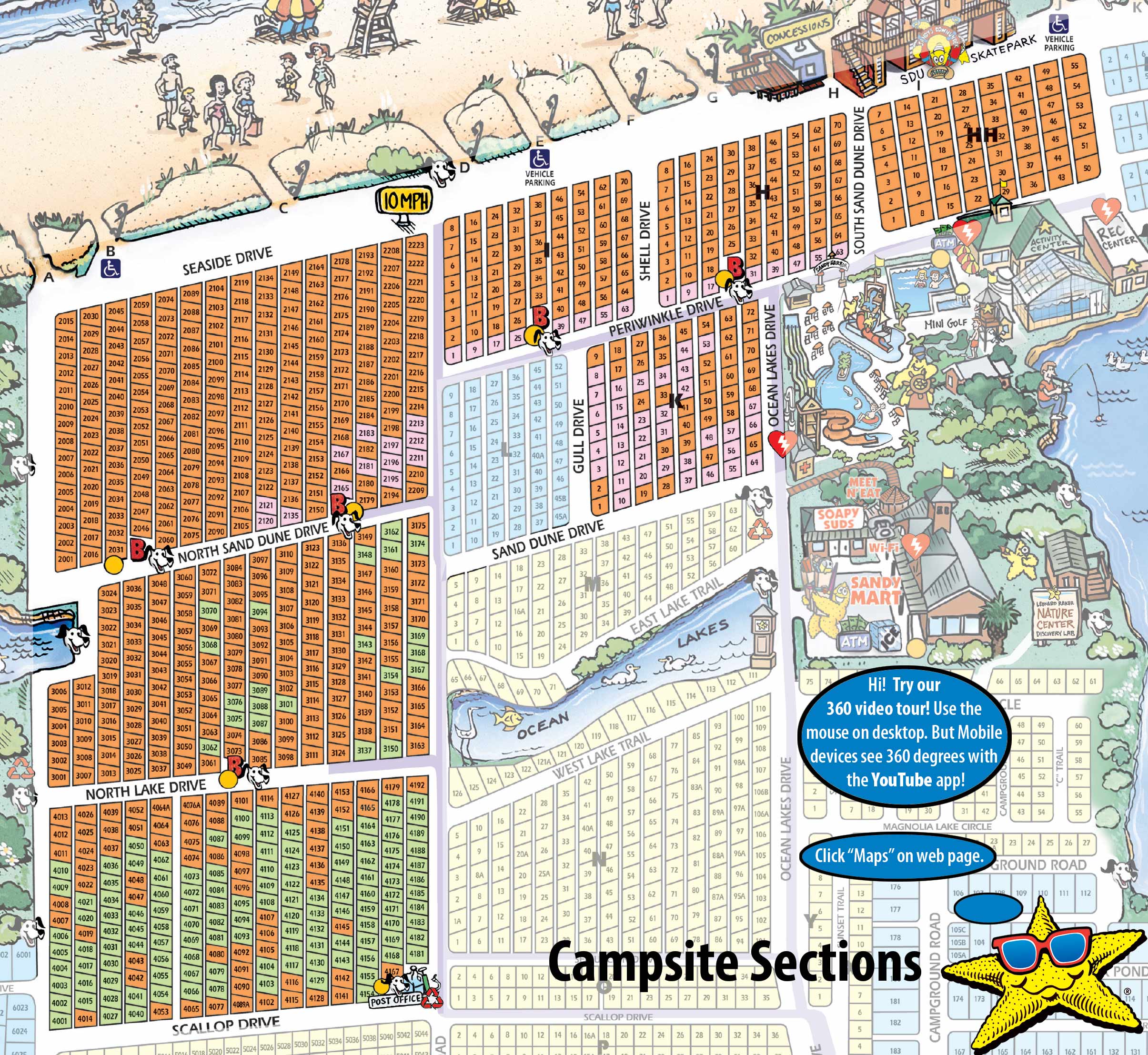 Ocean City Campground Map