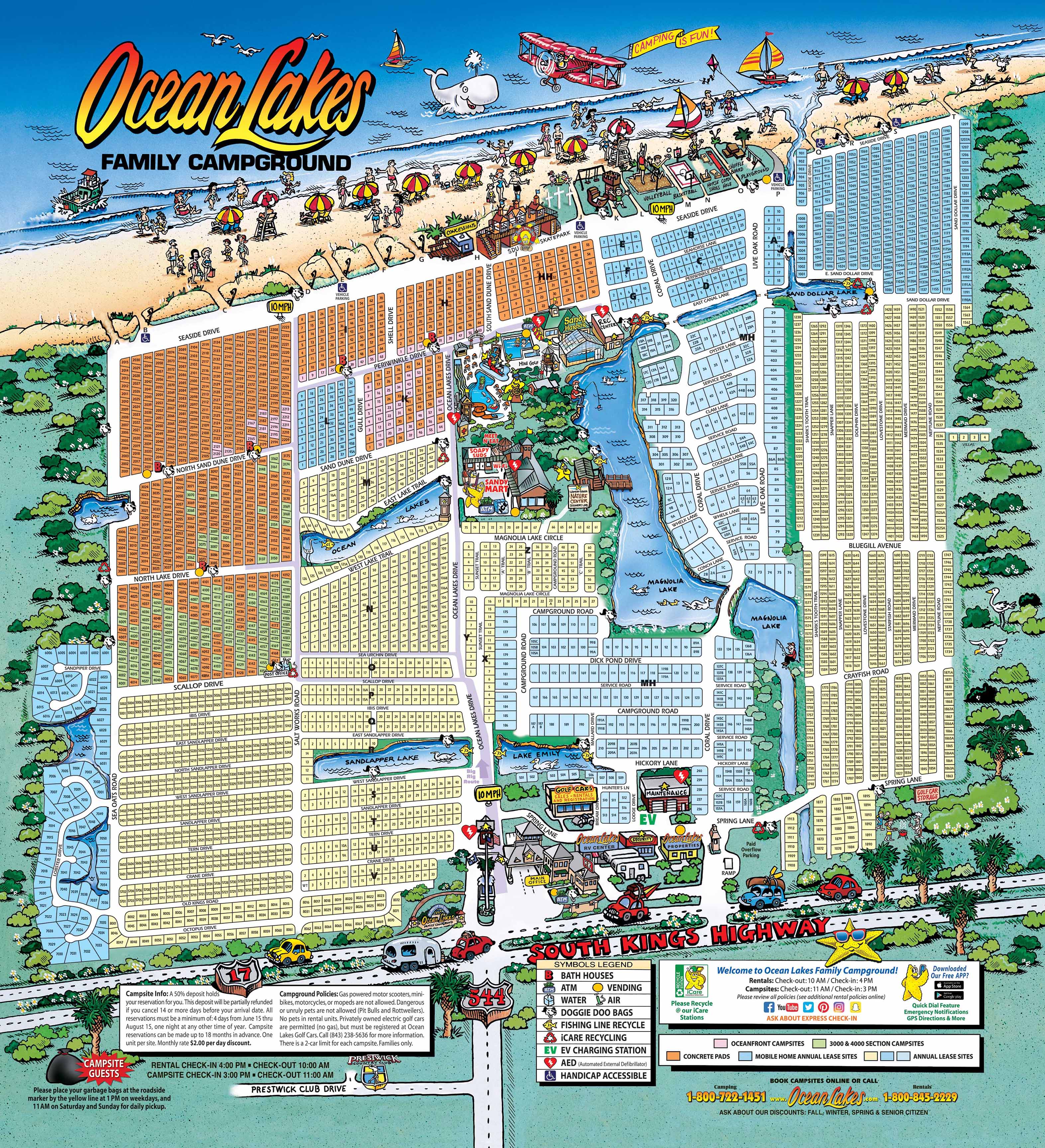 Map Of Ocean Lakes